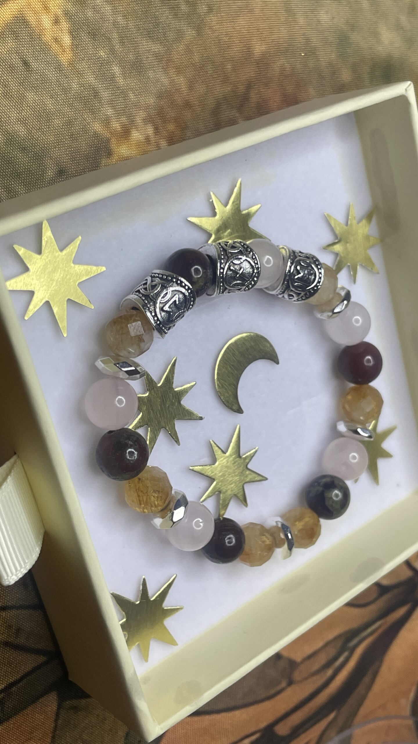 Crystal Bracelet, Custom healing bracelet, reiki bracelet, rune bracelet