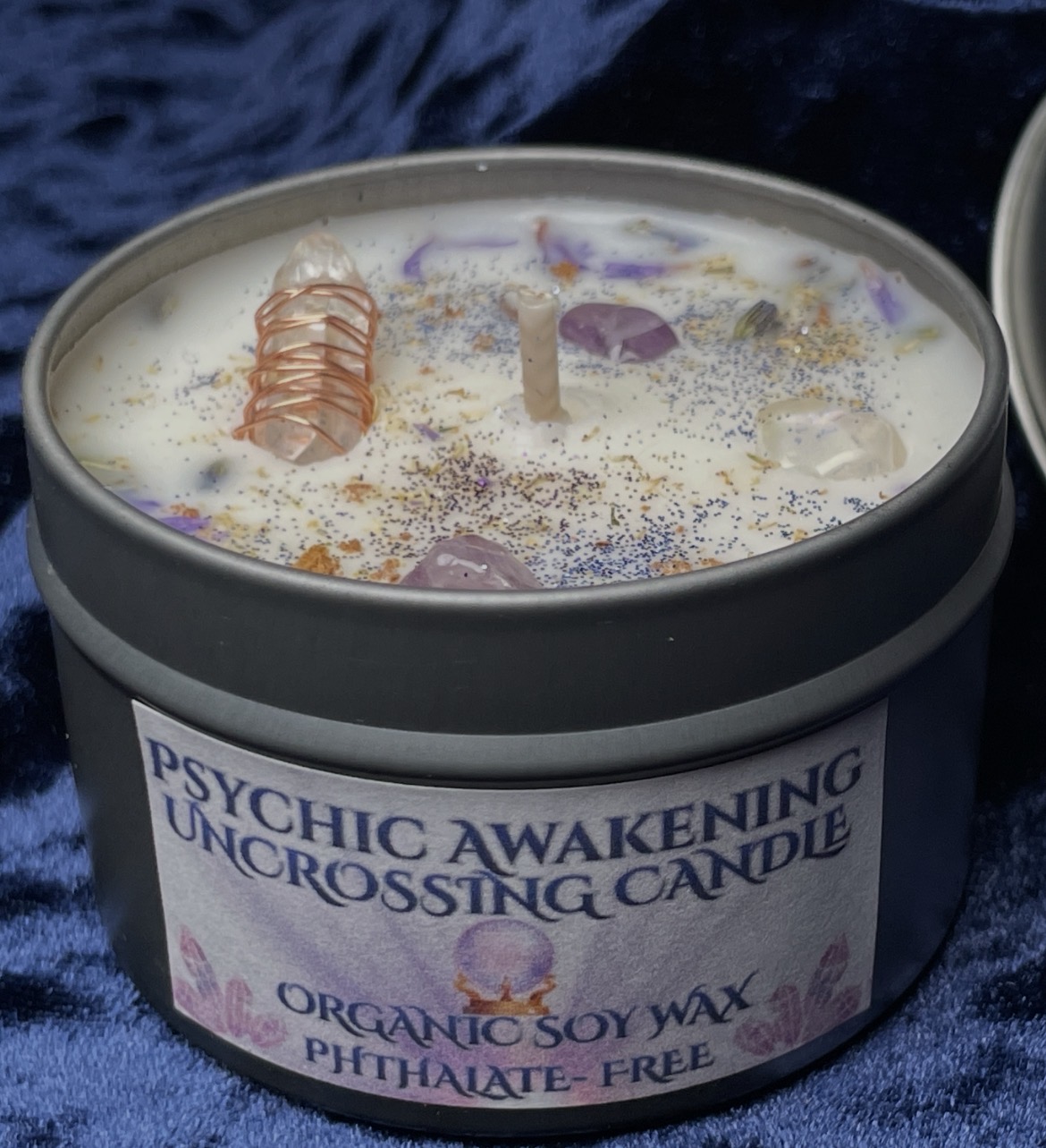 Candles - Uncrossing & Manifestation - 4oz Organic Soy Wax Non-Toxic Aromatherapy Intention Candles - Image 3