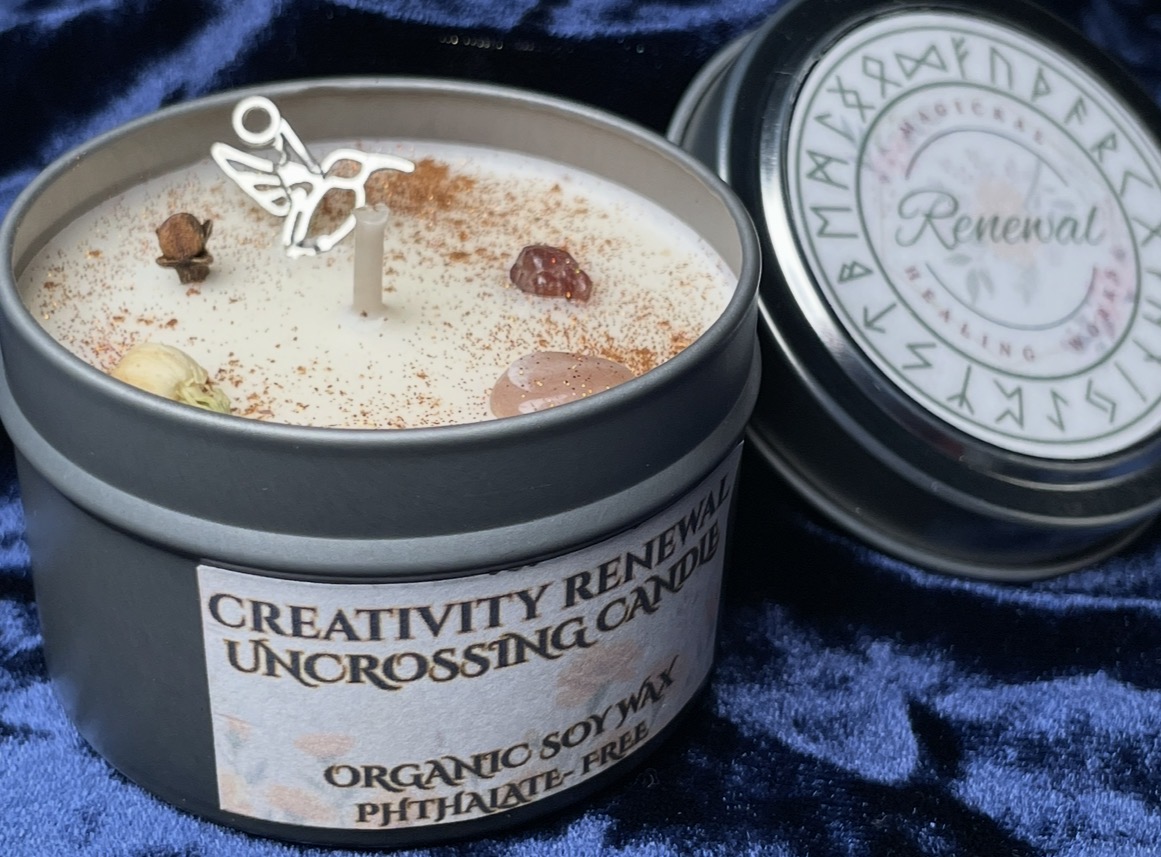 Candles - Uncrossing & Manifestation - 4oz Organic Soy Wax Non-Toxic Aromatherapy Intention Candles - Image 6