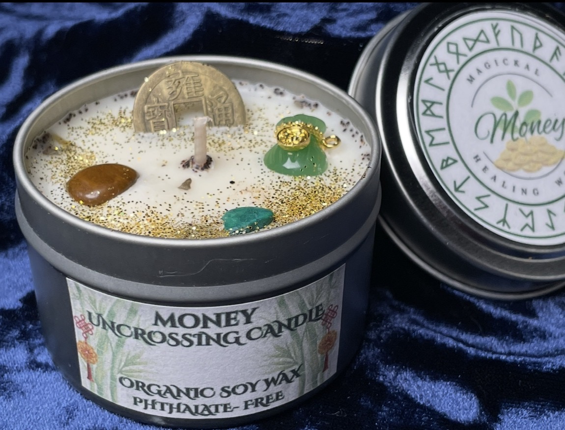 Candles - Uncrossing & Manifestation - 4oz Organic Soy Wax Non-Toxic Aromatherapy Intention Candles - Image 5