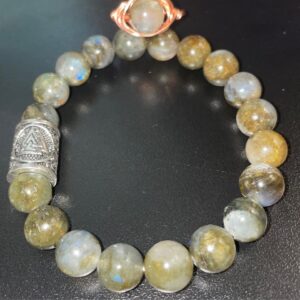 Labradorite Valknut Bracelet with Ring