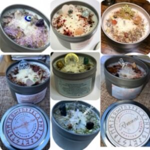 Candles - 4oz Hand Poured Organic Soy Wax Aromatherapy Intention Candles