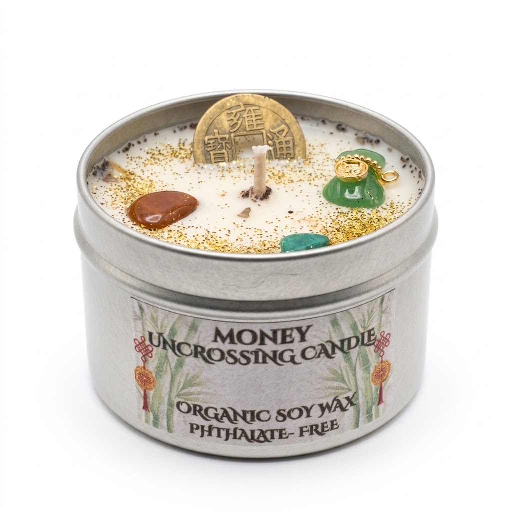 Candles - Uncrossing & Manifestation - 4oz Organic Soy Wax Non-Toxic Aromatherapy Intention Candles - Image 12