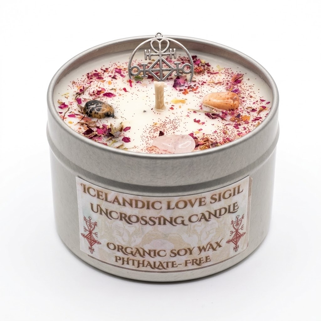 Candles - Uncrossing & Manifestation - 4oz Organic Soy Wax Non-Toxic Aromatherapy Intention Candles - Image 14