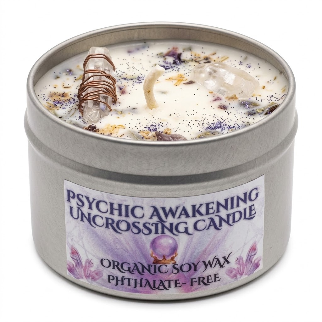 Candles - Uncrossing & Manifestation - 4oz Organic Soy Wax Non-Toxic Aromatherapy Intention Candles - Image 15