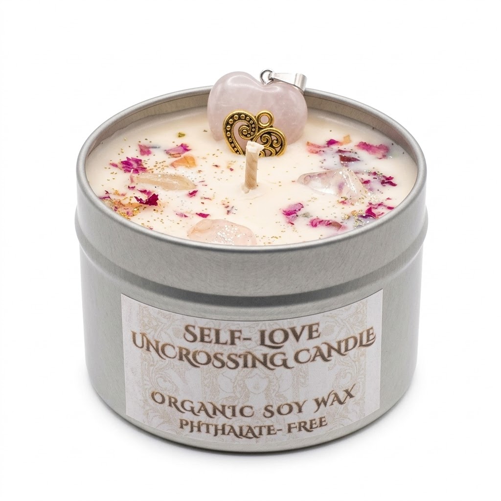 Candles - Uncrossing & Manifestation - 4oz Organic Soy Wax Non-Toxic Aromatherapy Intention Candles - Image 16