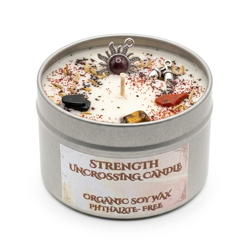 Candles - Uncrossing & Manifestation - 4oz Organic Soy Wax Non-Toxic Aromatherapy Intention Candles - Image 17